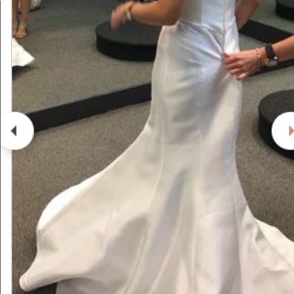 Kenneth Pool/Amsale Ivory strapless Wedding Gown - Picture 4 of 5